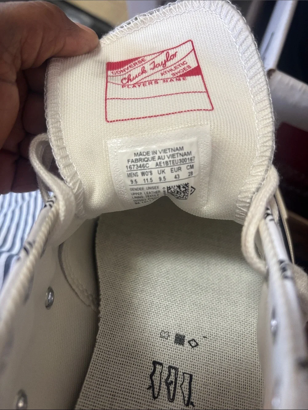 Converse chuck 70 Ox love White "Love size 9.5 Man 11.5 woman - Picture 4 of 5